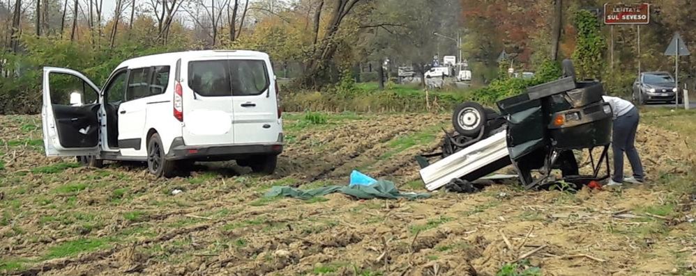 Lentate sul Seveso incidente via Meda-Bizzozzero