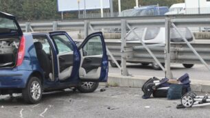 L'auto del gravissimo incidente del 12 novembre