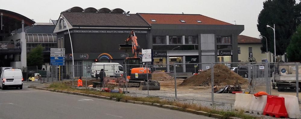Seregno - I lavori per la metrotramvia già in corso in via Colzani
