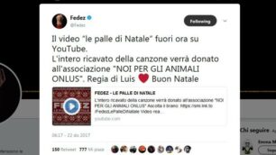 Il post su Twitter di Fedez con cui annuncia l’iniziativa