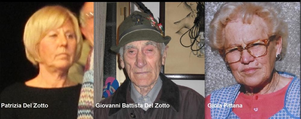 Nova Milanese, vittime del tallio: Patrizia Del Zotto, Giovanni Battista Del Zotto, Maria Gioia Pittana