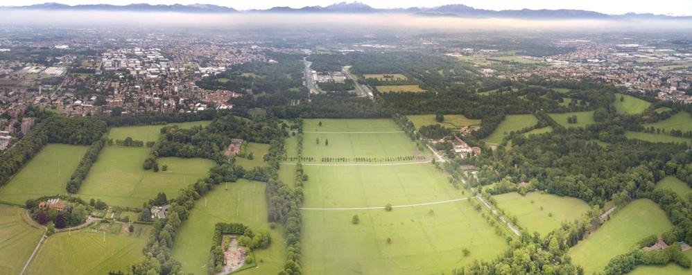 Panorama del Parco di Monza nei pressi della Reggia scattata con drone da Federico Barbieri