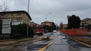 Via Dante a Bernareggio riaperta