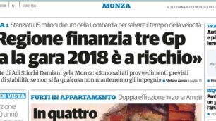 prima pagina il Cittadino 4 gennaio 2018