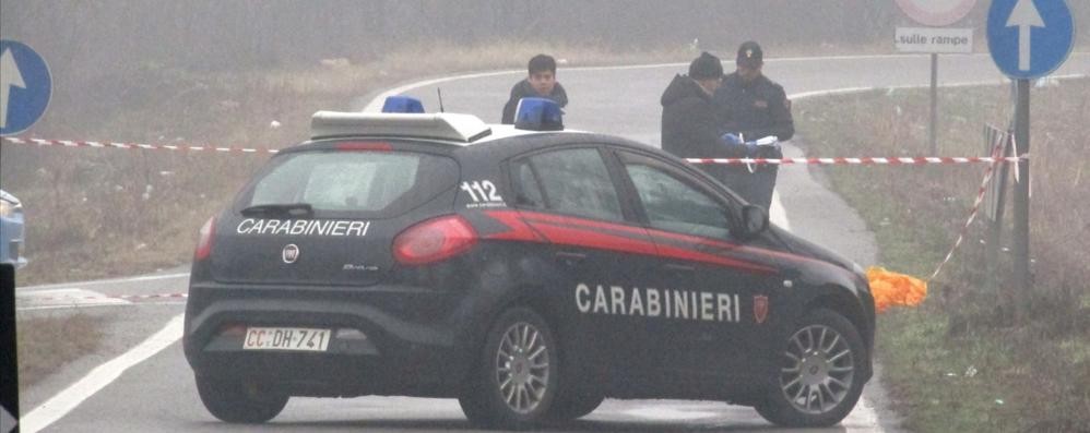 I carabinieri sul posto della tragedia