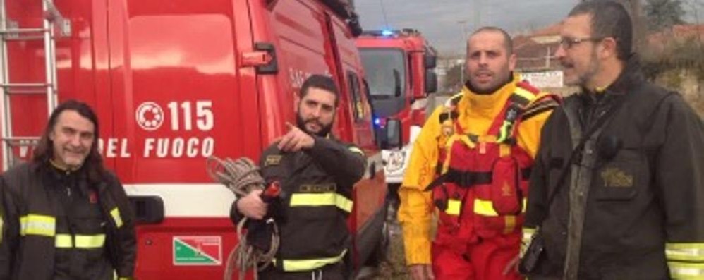 Vigili fuoco Monza salvataggio cane Leo