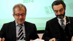 Roberto Maroni e Attilio Fontana nel 2014