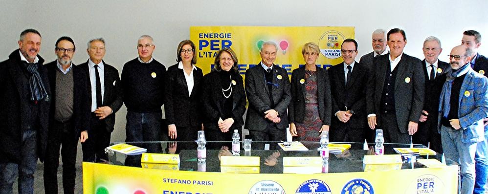 Conferenza stampa  con Stefano Parisi a Palazzo Terragni a Lissone