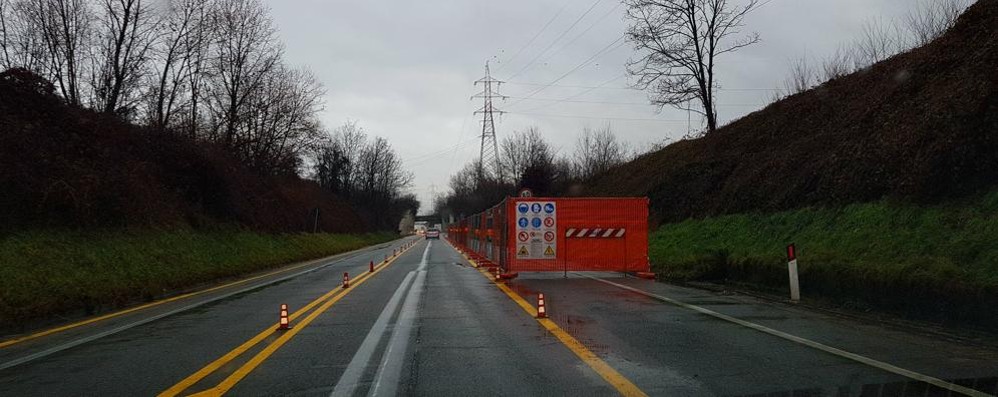 Il cantiere aperto alla bananina di Usmate Velate