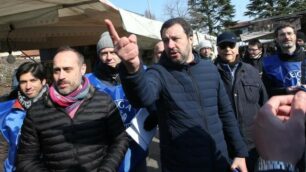 Monza, Matteo Salvini (Lega) in visita a carcere e mercato San Rocco