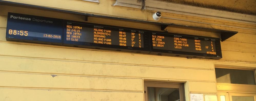 I ritardi segnalati alla stazione di Monza