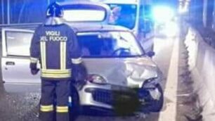 L’auto uscita di stradaFoto Edoardo Terraneo