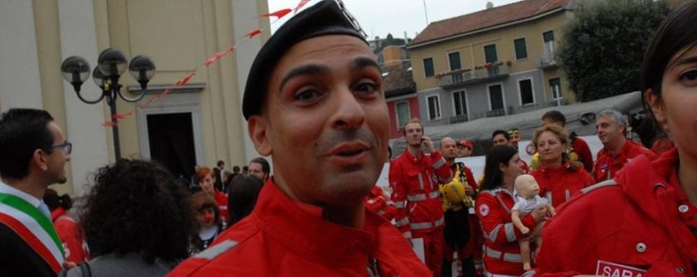 Alessio Messina, presidente della Croce rossa di Brugherio - foto Cri su facebook