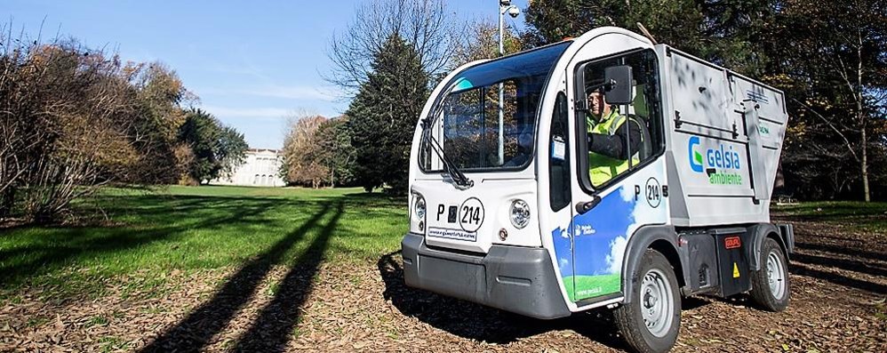 Uno dei mezzi utilizzati da Gelsia Ambiente