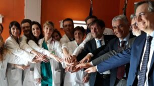 inaugurazione del reparto di nefrologia ristrutturato all'ospedale di Desio col direttore generale Matteo Stocco e il vicepresidente della Regione Fabrizio Sala