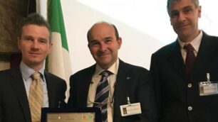 Seregno, da sinistra: Alessandro Ceppi, post doc ricercatore, Marco Mancini, professore del dipartimento di ingegneria civile e l'ingegner Giuseppe Ravazzani, tutti del Politecnico di Milano