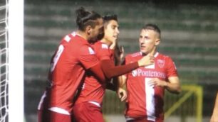 Calcio, serie C: Luca Giudici al centro nella partita di andata con Gavorrano