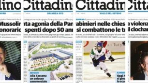 Le prime pagine del Cittadino in edicola sabato 31 marzo