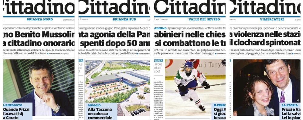 Le prime pagine del Cittadino in edicola sabato 31 marzo