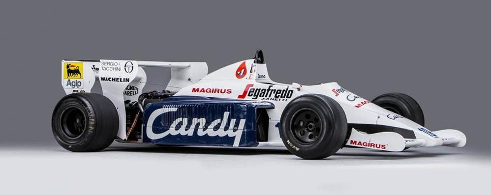 La Toleman-Hart TG184 che andrà all’asta