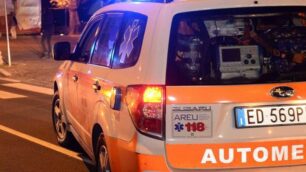 Un’automedica durante un soccorso paziente