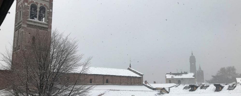 Neve a Monza venerdì 2 marzo 2018