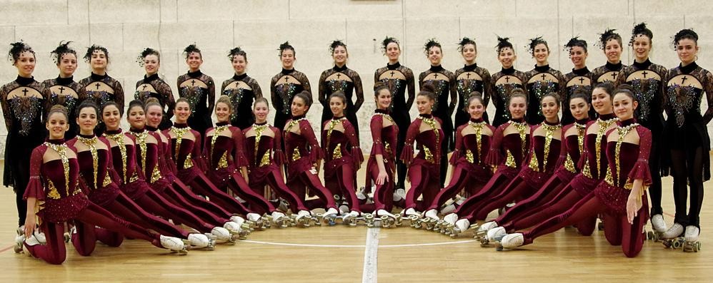 Monza, le atlete dell’Astro Roller Skating: i gruppi Monza Precision Team Senior e junior