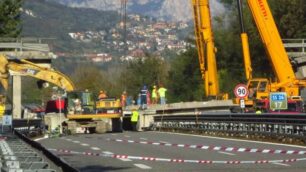Statale 36: i lavori sulla Valassina dopo il crollo del ponte di Annone Brianza
