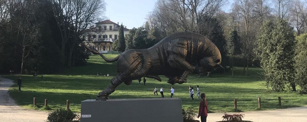 Arcore Festival della cultura in Villa Borromeo: il toro  Impetus