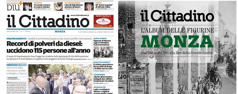 prima pagina il Cittadino giovedì 19 aprile 2018