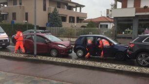 Agrate Brianza tamponamento a catena via Lecco