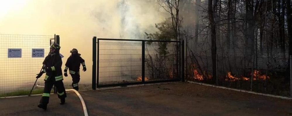 L’incendio al parco delle Groane