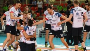 Vero volley Gi Group team Monza: la gioia dopo l’ultimo punto - foto Vero Volley