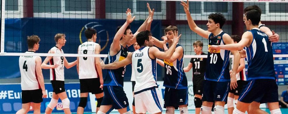 Volley Italia Under 18 agli Europei: Alessandro Gianotti (numero 10) - foto Fipav