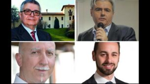 Carate i candidati alle Amministrative 2018: dall’alto Grion, Paoletti, Pipino, Veggian