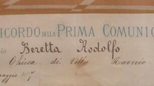 cartolina comunione alpino Rodolfo Beretta