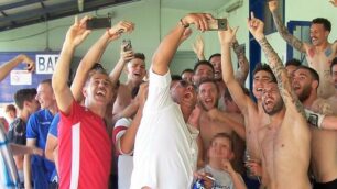 Calcio, Seregno: la festa negli spogliatoi