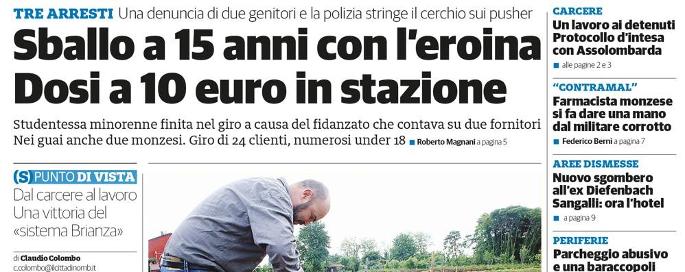 La prima pagina di giovedì 17 maggio 2018