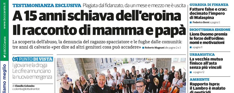 La prima pagina del Cittadino di giovedì 24 maggio 2018