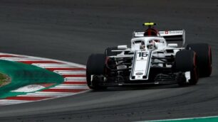 Charles Leclerc sulla Sauber Alfa Romeo