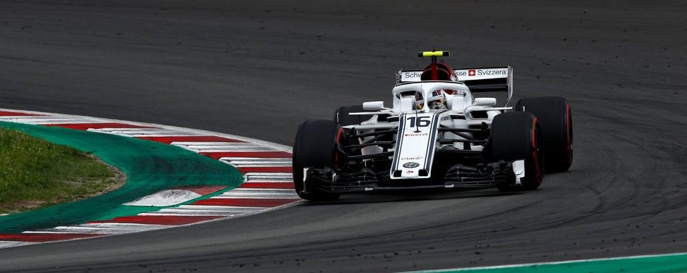 Charles Leclerc sulla Sauber Alfa Romeo