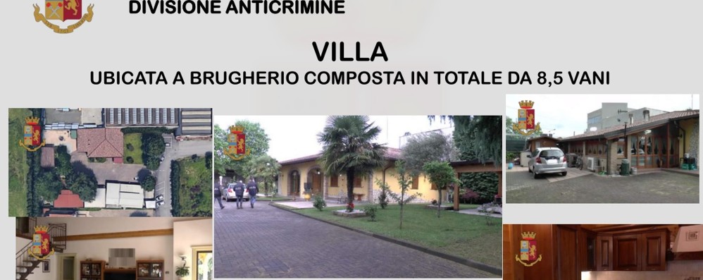 Una delle due ville di Brugherio sequestrata