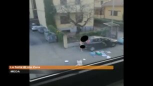 Meda, il video della furia di via Zara