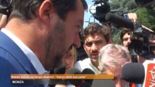 Monza: le dichiarazioni di Salvini a casa di Sergio Bramini