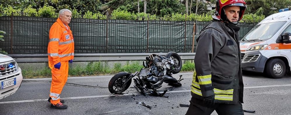 Besana Brianza incidente auto moto