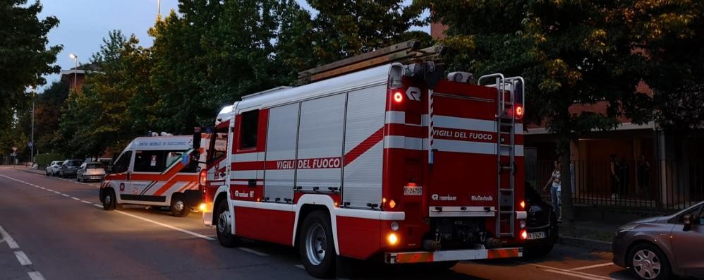 Giussano, intervento per incendio in appartamento via D’Azeglio