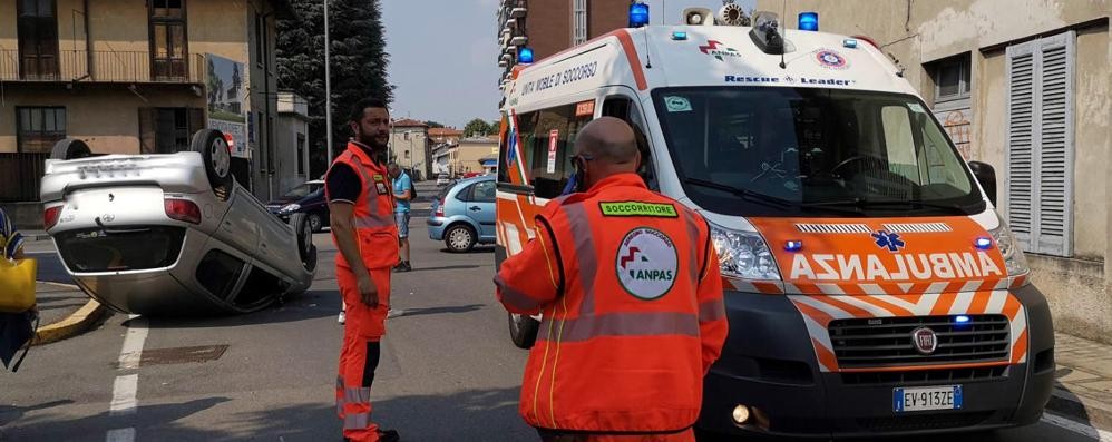 Giussano incidente via D’Azeglio- via Cavour