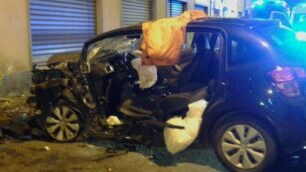 Seregno incidente stradale in via Cadore