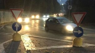 Arcore: viabilità alle 7.30 del mattino in viale Brianza, la via dei boschi