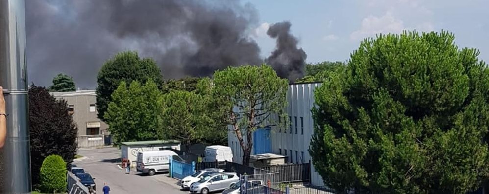 Incendio a Biassono